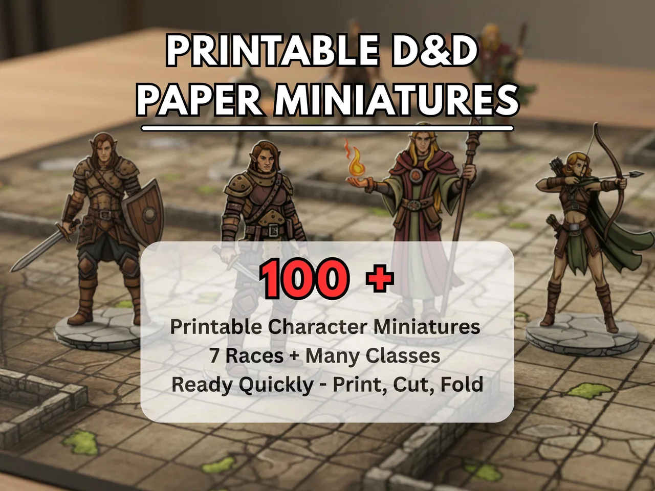 RPG Miniatures Paper Minis Bundle Pack